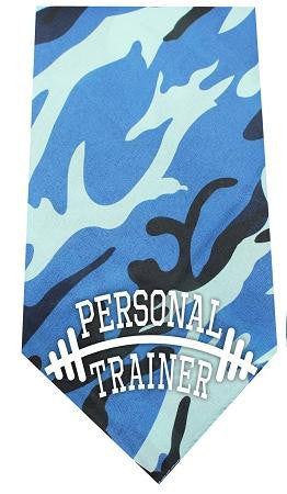 Personal Trainer Screen Print Bandana Blue Camo