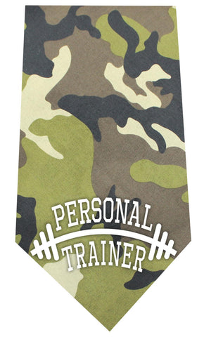 Personal Trainer Screen Print Bandana Green Camo