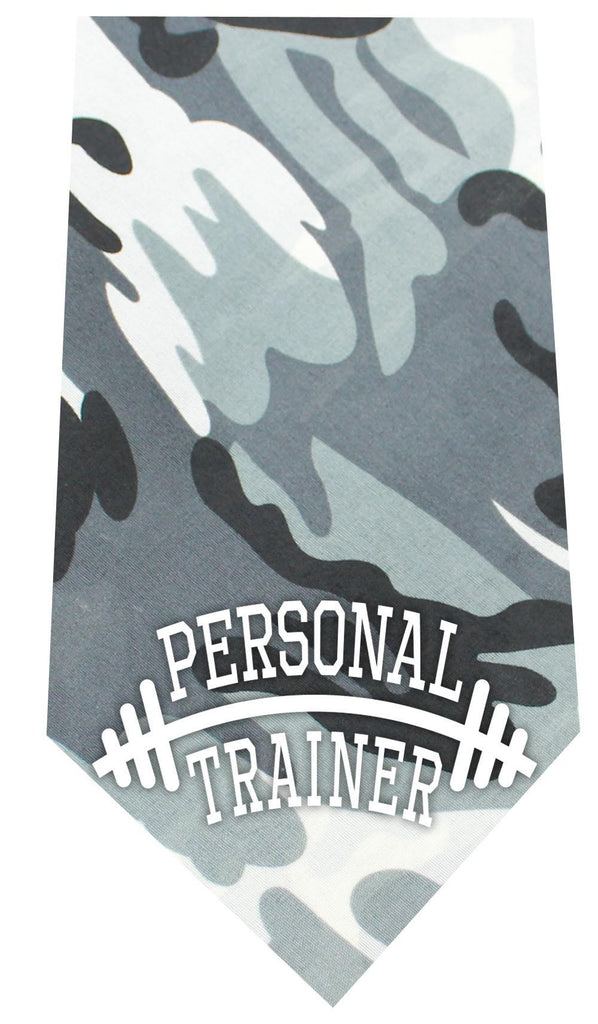 Personal Trainer Screen Print Bandana Grey Camo