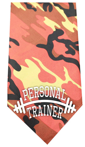 Personal Trainer Screen Print Bandana Orange Camo