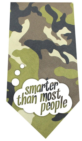 Smarter than Most People Screen Print Bandana Green Camo