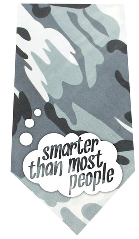 Smarter than Most People Screen Print Bandana Grey Camo