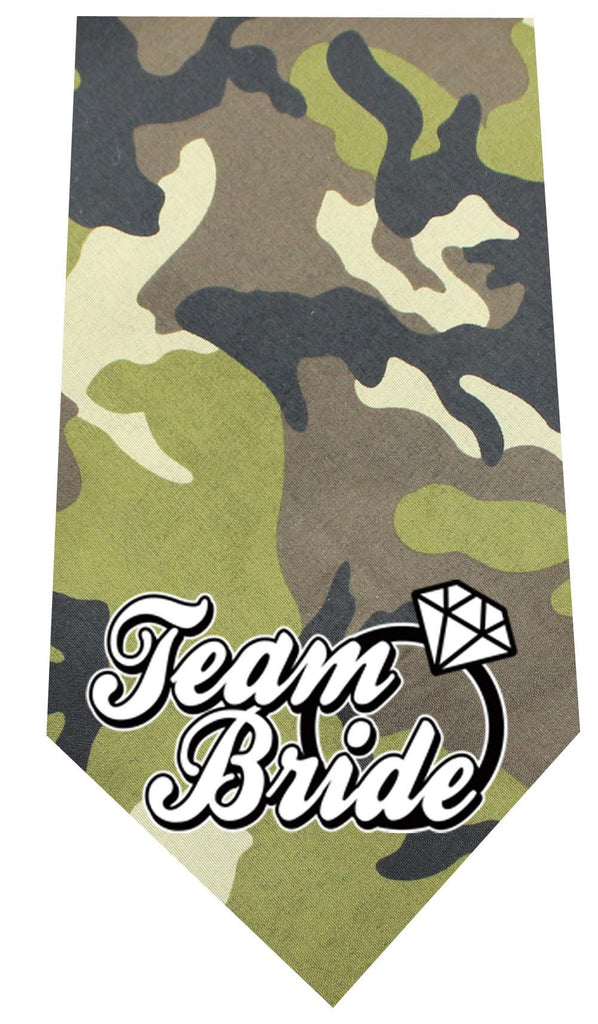 Team Bride Screen Print Bandana Green Camo