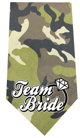 Team Bride Screen Print Bandana Green Camo