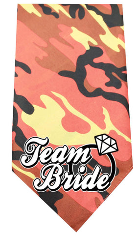 Team Bride Screen Print Bandana Orange Camo