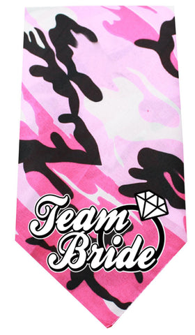 Team Bride Screen Print Bandana Pink Camo