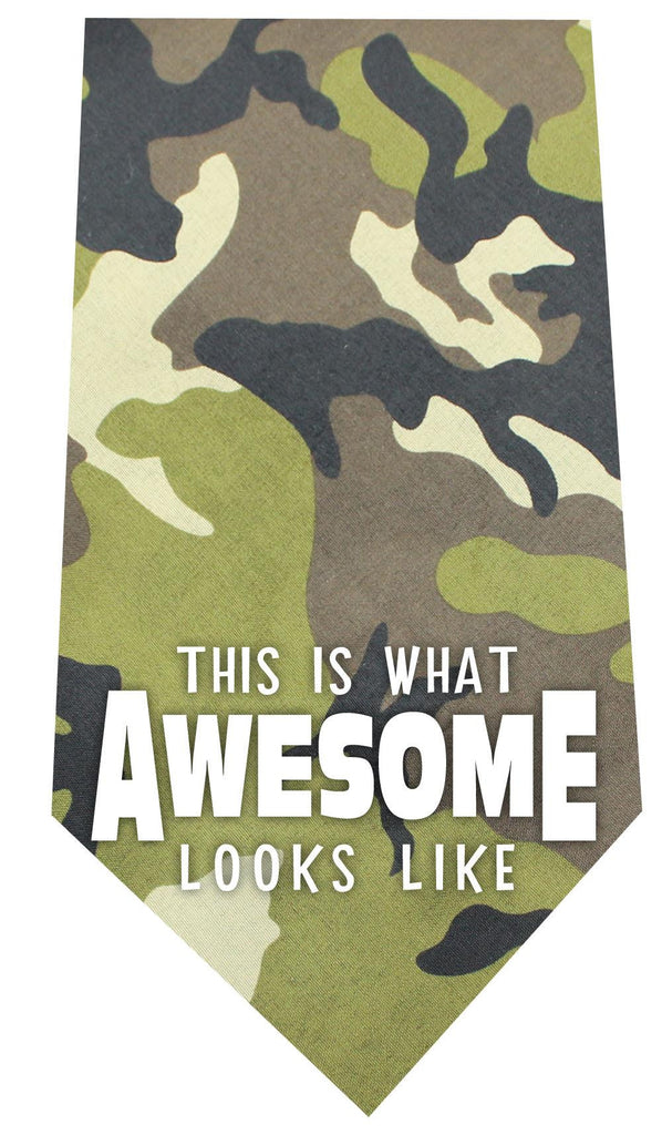 This is what Awesome Looks Like Screen Print Bandana Green Camo