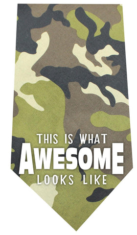 This is what Awesome Looks Like Screen Print Bandana Green Camo