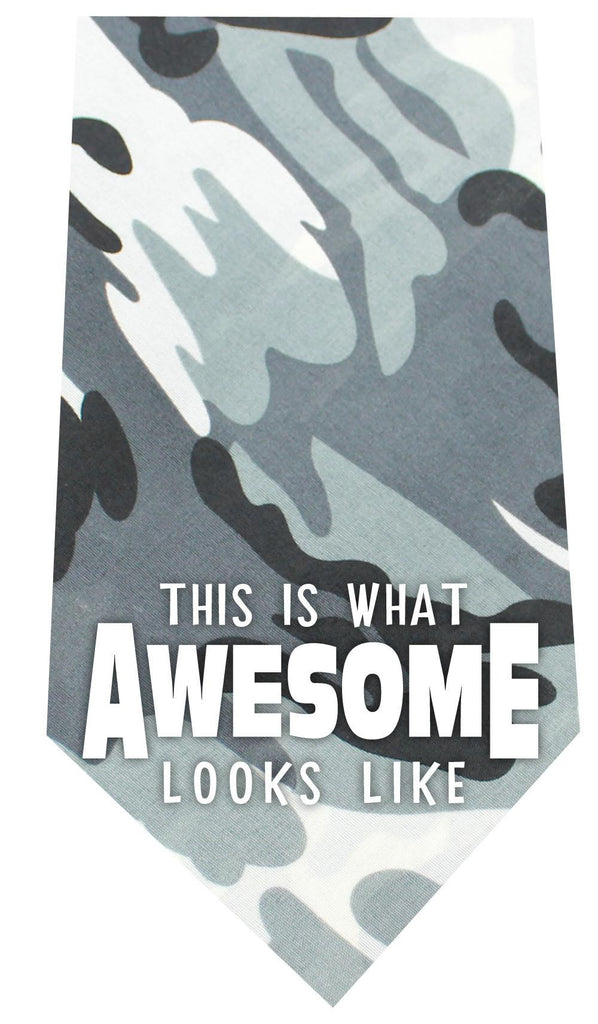 This is what Awesome Looks Like Screen Print Bandana Grey Camo