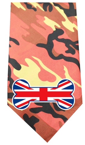 UK Bone Flag Screen Print Bandana Orange Camo