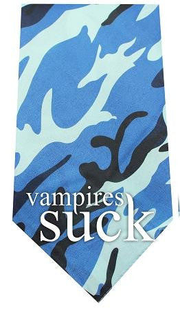 Vampires Suck Screen Print Bandana Blue Camo