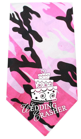 Wedding Crasher Screen Print Bandana Pink Camo