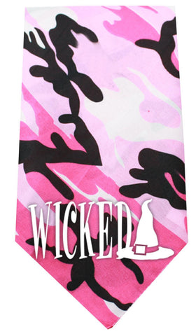 Wicked Screen Print Bandana Pink Camo