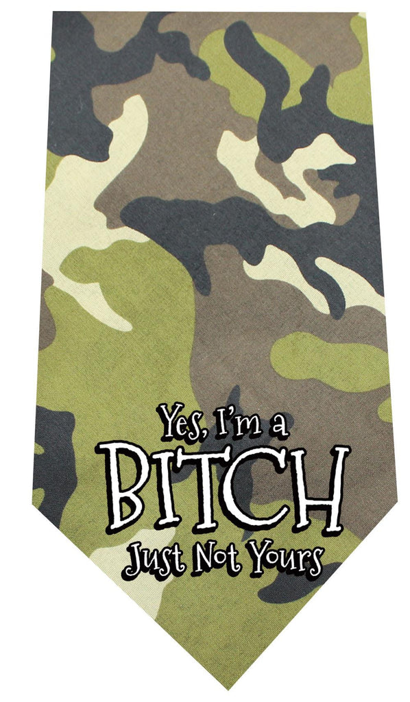 Yes I'm a Bitch Screen Print Bandana Green Camo