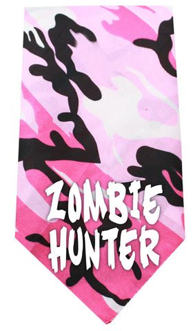 Zombie Hunter Screen Print Bandana Pink Camo