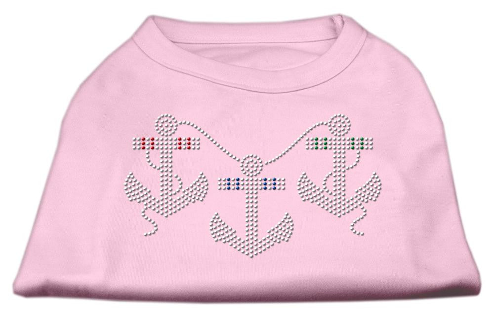 Rhinestone Anchors Shirts Light Pink XS (8)