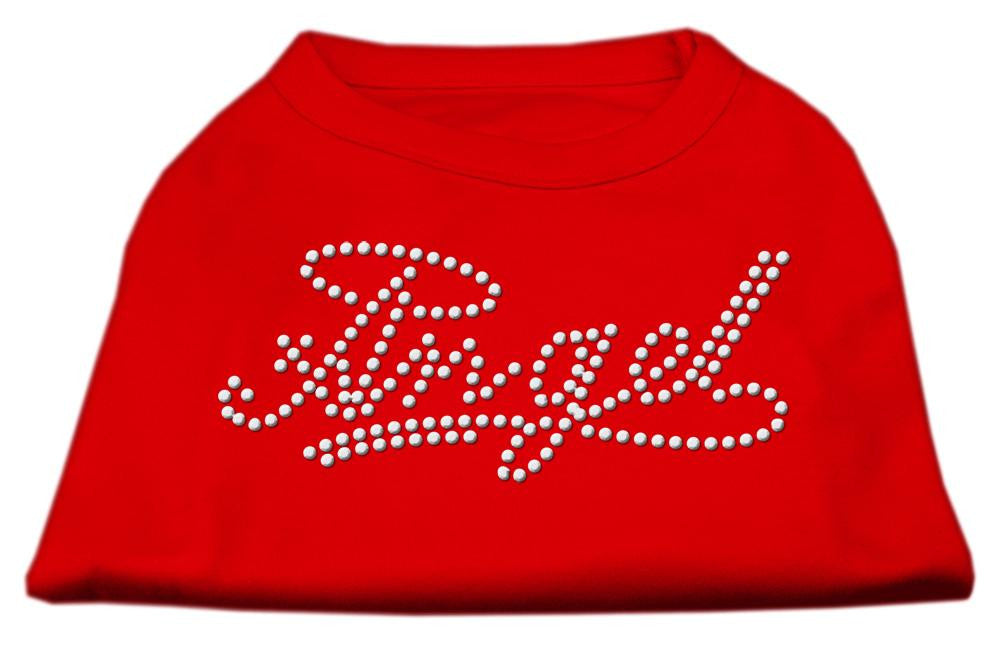 Angel Rhinestud Shirt Red L (14)