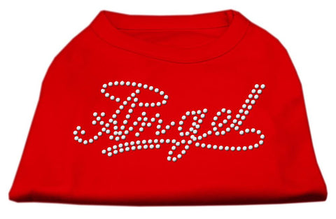 Angel Rhinestud Shirt Red L (14)