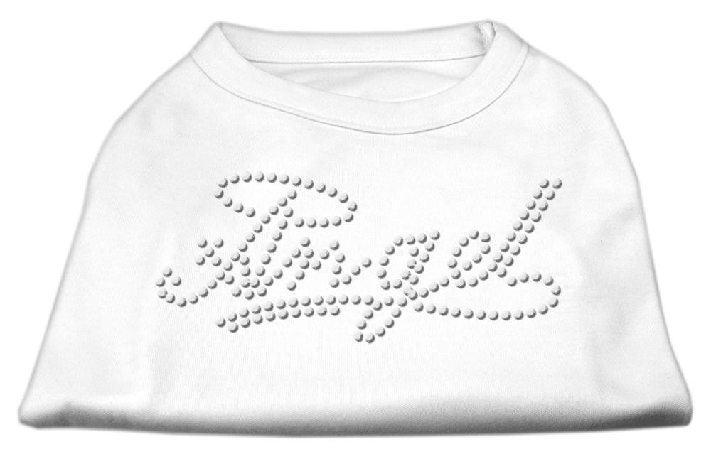 Angel Rhinestud Shirt White XS (8)