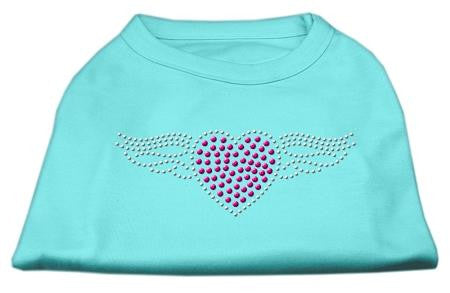 Aviator Rhinestone Shirt Aqua XS (8)