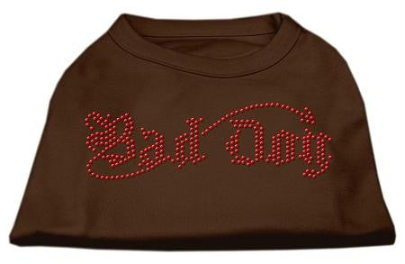 Bad Dog Rhinestone Shirts Brown Lg (14)