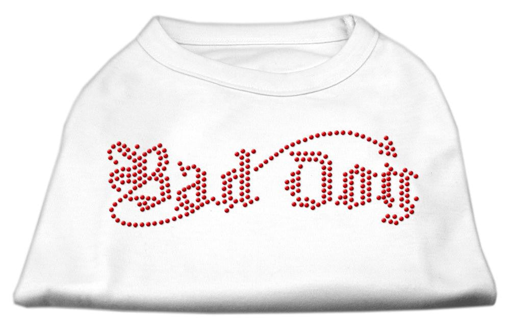 Bad Dog Rhinestone Shirts White XL (16)