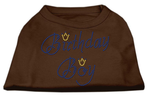 Birthday Boy Rhinestone Shirts Brown Lg (14)