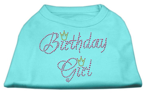 Birthday Girl Rhinestone Shirt Aqua M (12)