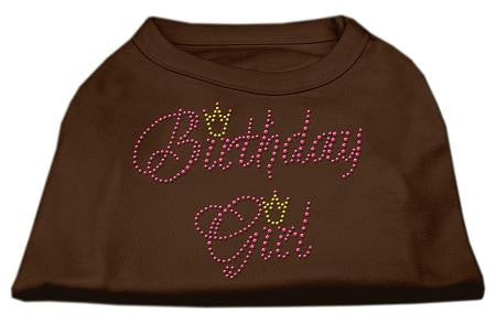 Birthday Girl Rhinestone Shirt Brown Sm (10)