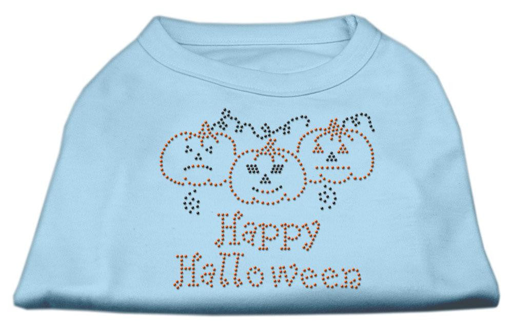 Happy Halloween Rhinestone Shirts Baby Blue M (12)