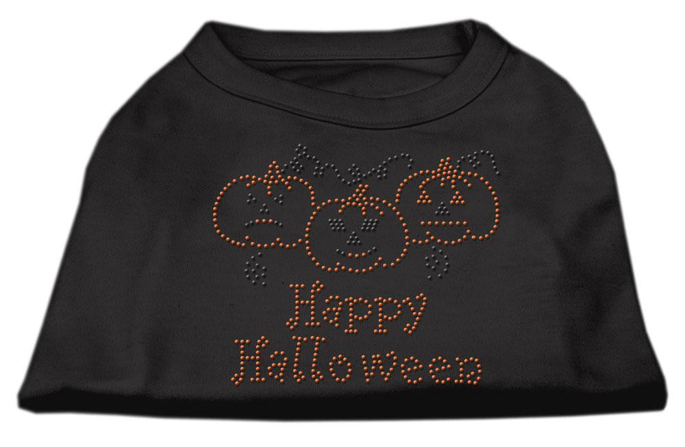 Happy Halloween Rhinestone Shirts Black S (10)