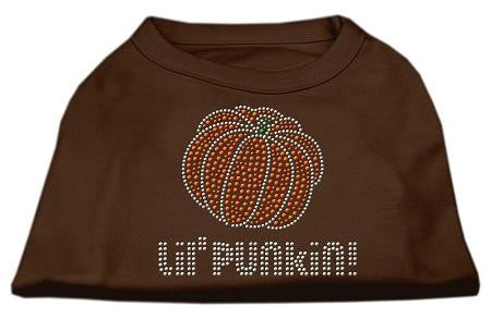 Lil' Punkin' Rhinestone Shirts Brown XS (8)