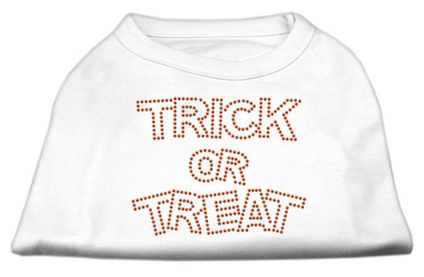 Trick or Treat Rhinestone Shirts White XXXL(20)