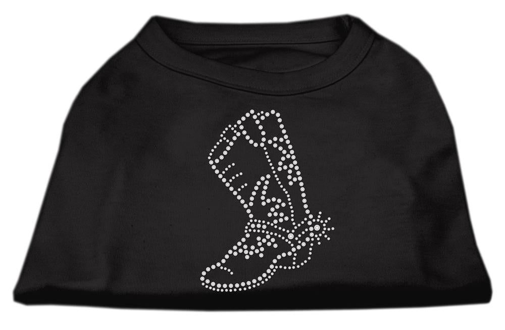 Rhinestone Boot Shirts Black XL (16