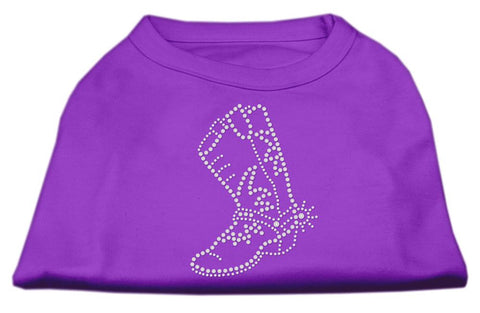 Rhinestone Boot Shirts Purple XS (8)