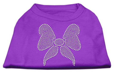 Rhinestone Bow Shirts Purple M (12)