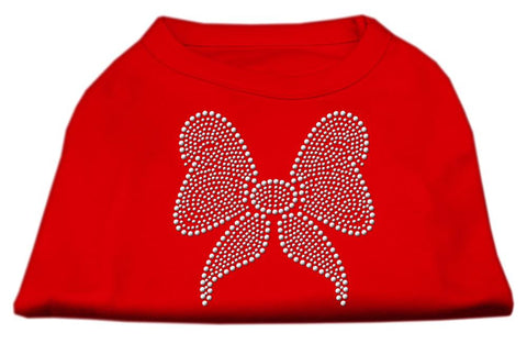 Rhinestone Bow Shirts Red XXL (18)