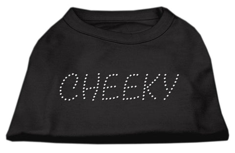 Cheeky Rhinestone Shirt Black XL (16)