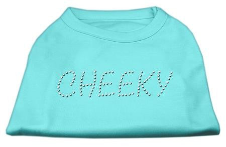 Cheeky Rhinestone Shirt Aqua XS (8)