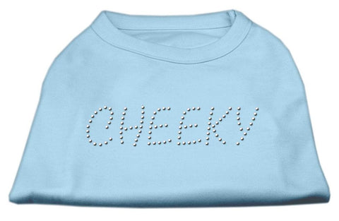 Cheeky Rhinestone Shirt Baby Blue XS (8)