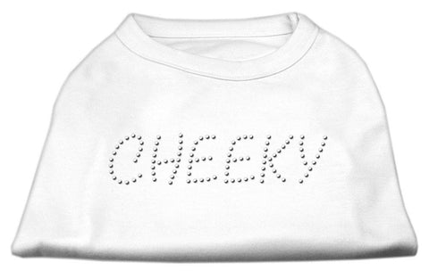 Cheeky Rhinestone Shirt White XS (8)