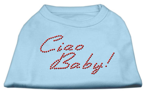 Ciao Baby Rhinestone Shirts Baby Blue XXXL(20)