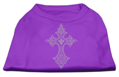 Rhinestone Cross Shirts Purple M (12)