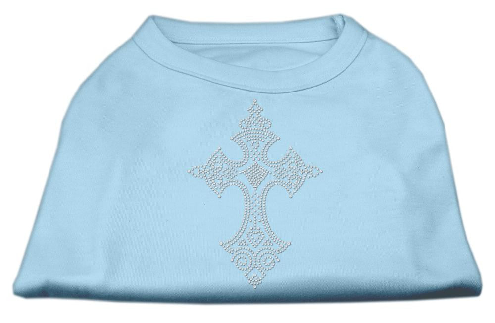 Rhinestone Cross Shirts Baby Blue XL (16)