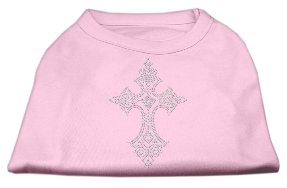 Rhinestone Cross Shirts Light Pink XS (8)