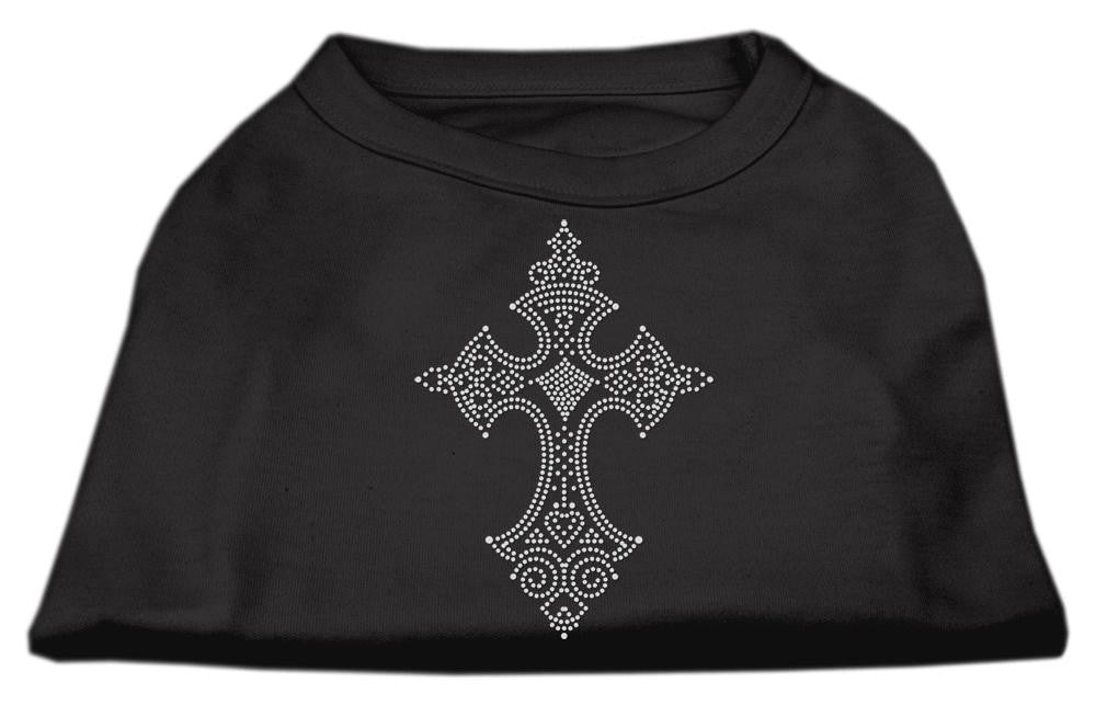 Rhinestone Cross Shirts Black XXL (18)