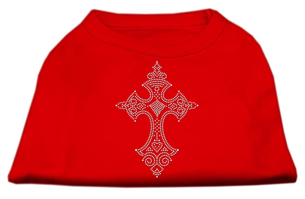 Rhinestone Cross Shirts Red XXL (18)