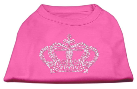 Rhinestone Crown Shirts Bright Pink XL (16