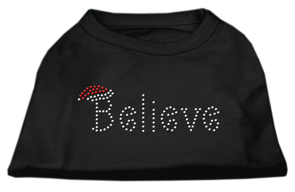 Believe Rhinestone Shirts Black M (12)