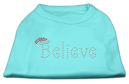 Believe Rhinestone Shirts Aqua XS (8)